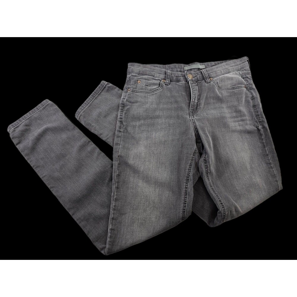 MAC Jog'N Pipe Gray Skinny Jeans Denim Pants Women's Slim‎ Leg 38 / 32 EUC!